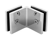 Shower Bracket - Glass to Glass - 90 Degree - Brushed Nickel pictured- Brushed Gold